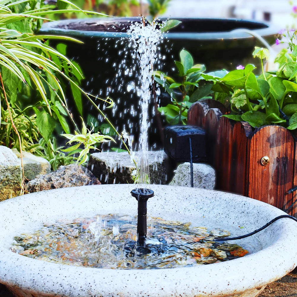 5W 5V Solar Water Pump Garden Decoration with Stake Solar Panel Fountain Watering System Energy Saving 180L/h Kits for Fish Tank view 5