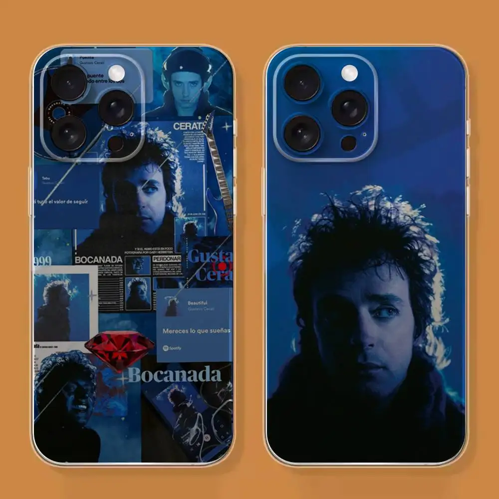 

G-Gustavo Cerati Phone Case For iPhone 16,15,14,13,12,11 Plus,Pro,Max,XR,XS,X,7,8 SE,Mini Transparent Silicone Soft