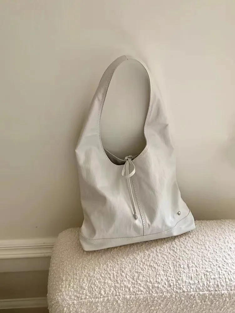 Sac à bandoulière simple de grande capacité pour femmes, fourre-tout polyvalent avec nœud papillon français, nouveau petit Desi