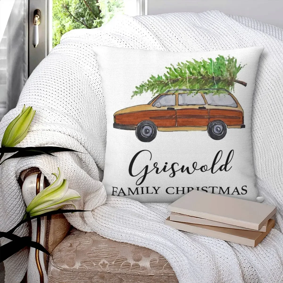 Christmas Vacation Griswold Pillowcase Polyester Pillows Cover Cushion Comfort Throw Pillow Sofa Decorative Cushions Used