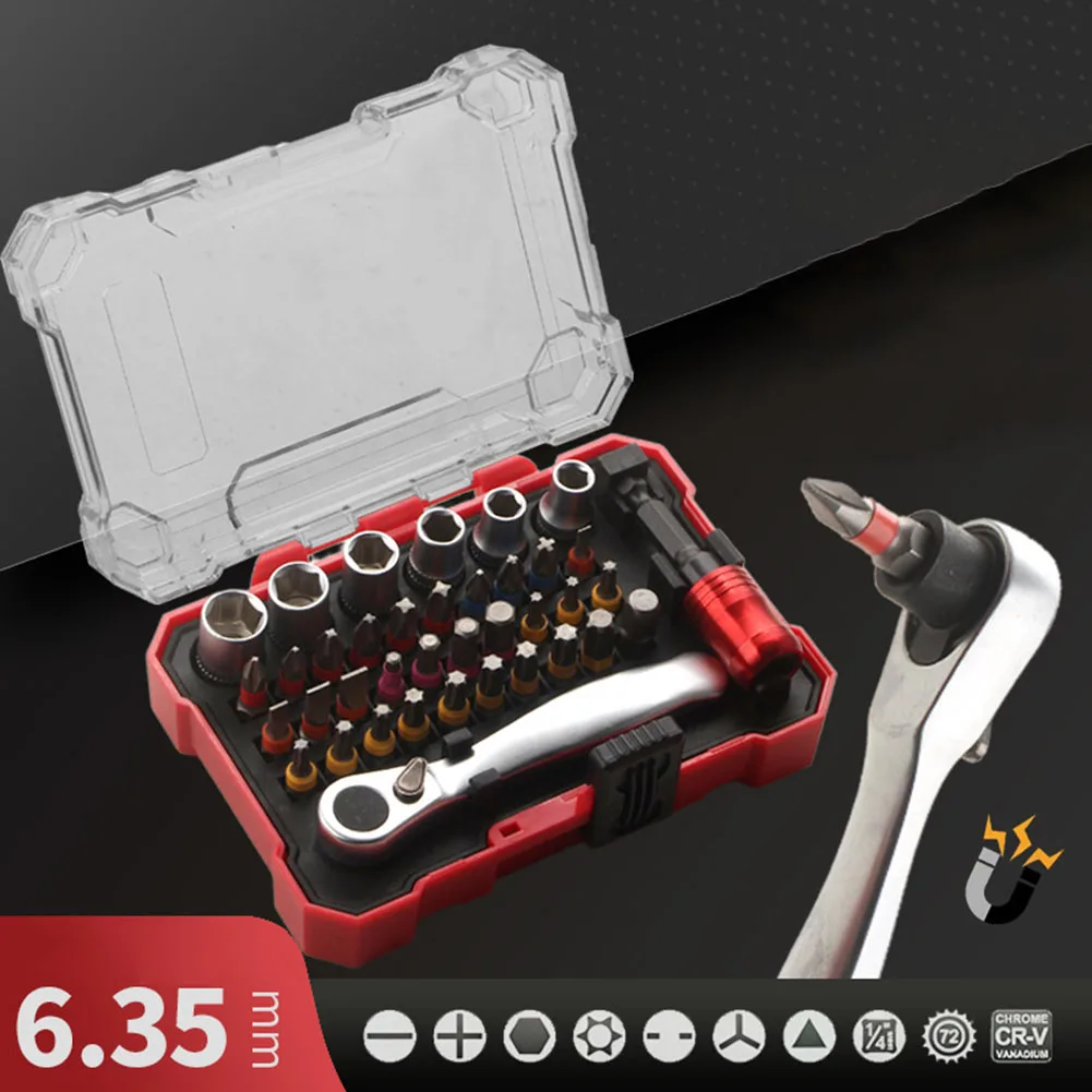 

38/50pcs Set Of Precisions Screwdriver Socket Magics Box Screwdriver Multifunctional Industrial Grade Ratchet Wrench