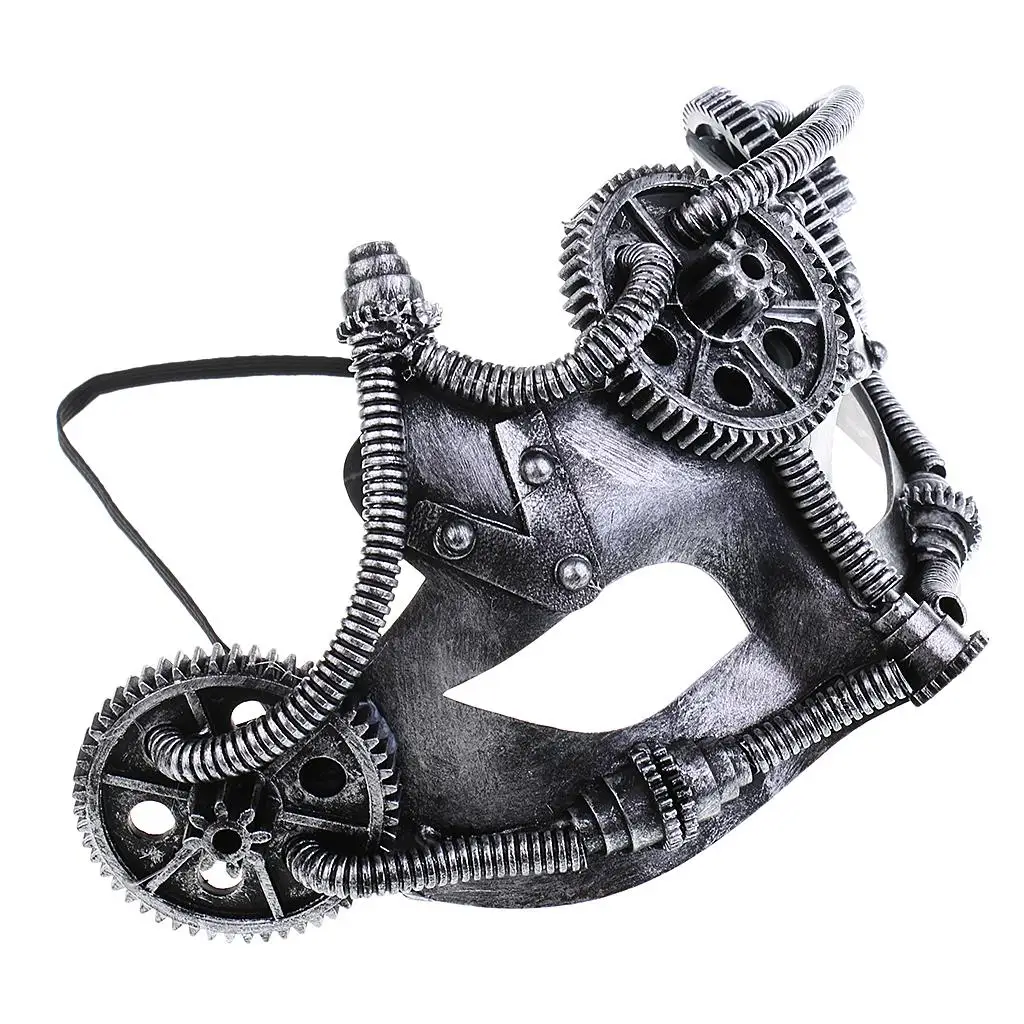 

Mens Masquerade Mask Steampunk Design Adult Men Costume Party Accessory for Halloween Masquerade Ball