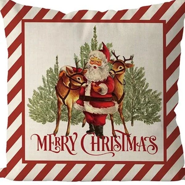 Christmas Cushion Cover PillowcaseChristmas Decorations for Home Ornament Xmas New Year Christmas Decor