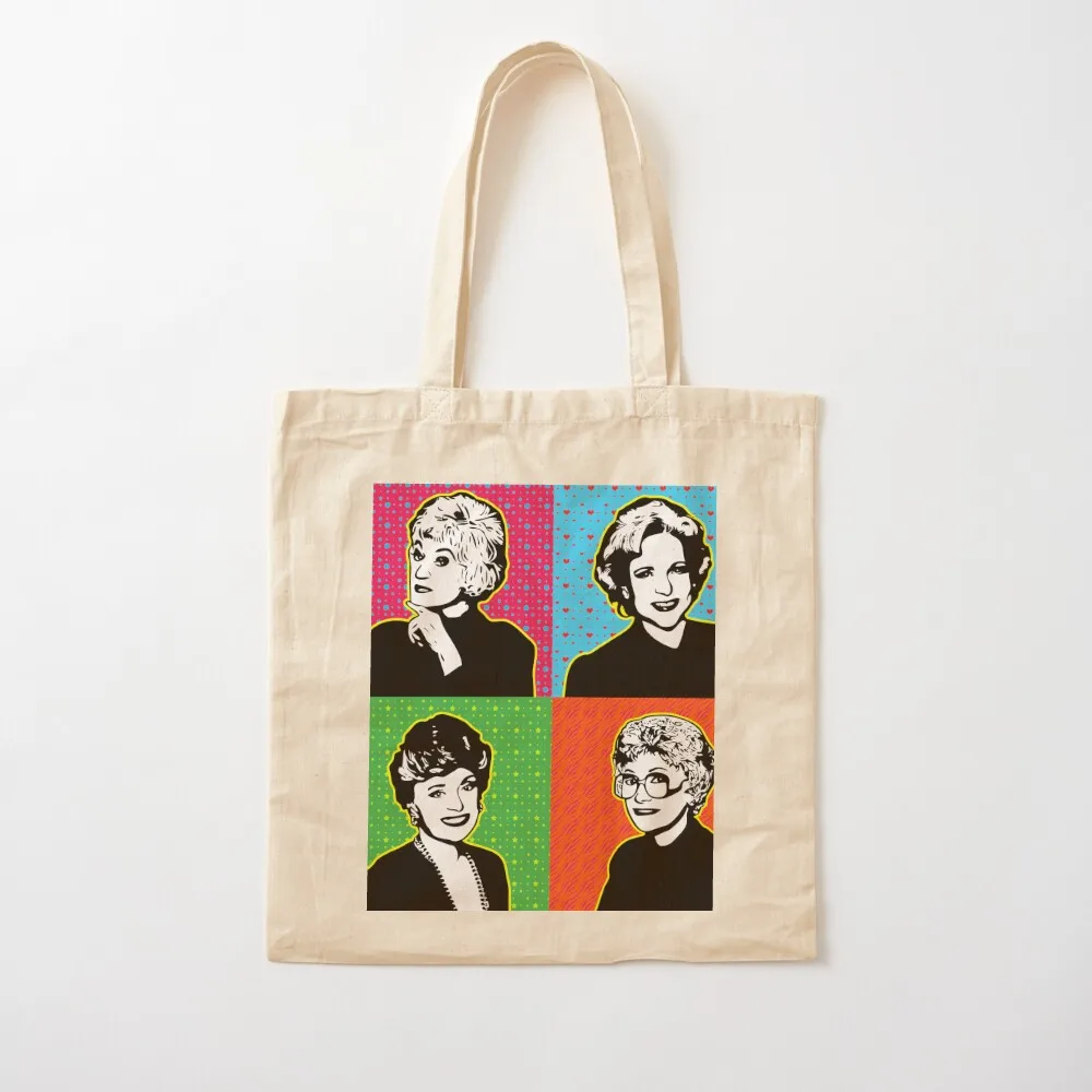 

Golden Girls Pop Art Tote Bag foldable reusable bag sac pour femme Canvas Tote Bag