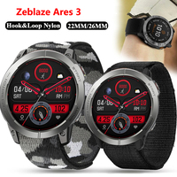 Strap for Zeblaze Ares 3 Pro Stratos 3/2 Smart Watch Nylon Loop Strap 22mm Qucik Fit Band Adjustable Bracelet Correa Accessories