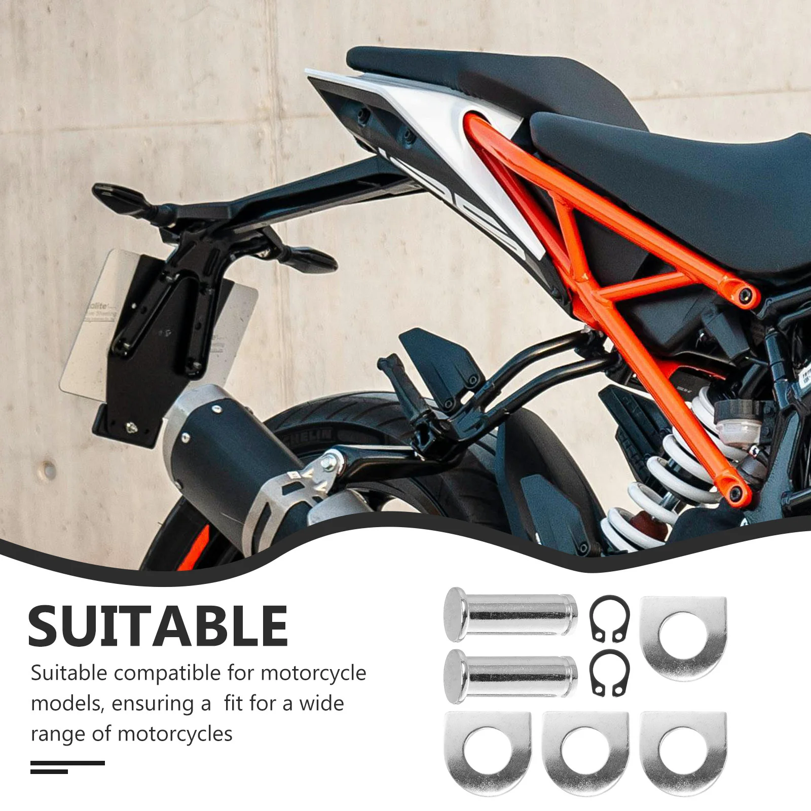 Universal Motorcycle Footpeg Mounting Pins Kit Metal Foot Pegs Fixing Screws Motorcycle Parts Foot Peg Upgrade Kit