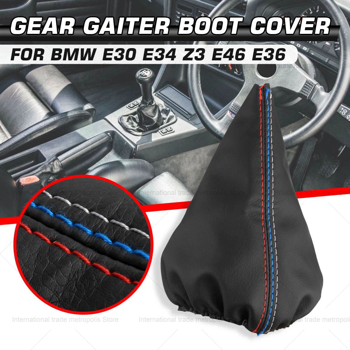 Car Gear Shift Stick Gaiter Boot Dust Cover For Bmw E36 E46 E34 E30 E28 Z3 1998-2005 Dust-proof Cover 