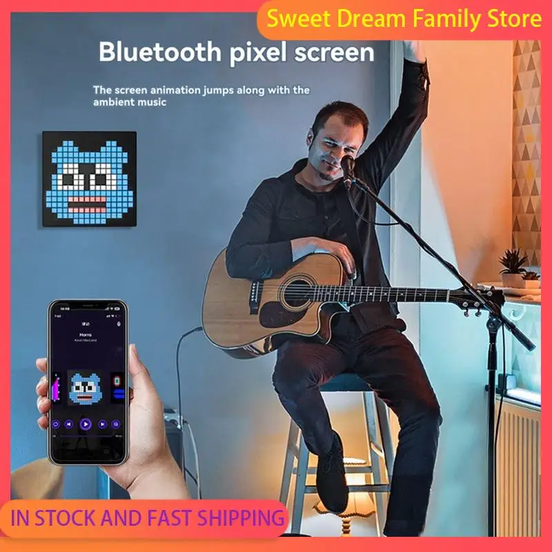 SDFC-Smart Nightlight With LED 16X16 Pixel Screen - Programmable DIY Text, Animation, And Photo Display Via APP Control