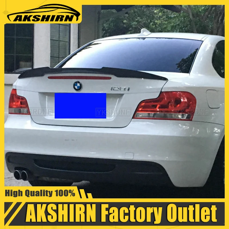 Car Spoiler High Kick M4 Style ABS Carbon Fiber Wing Rear Trunk For BMW 1 Series 1M Coupe EW 1 Series Coupe 2-Door E82 2007-2013