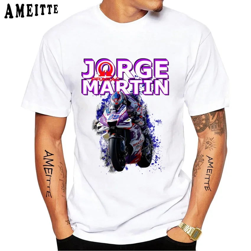 

Jorge Martin Number 89 GP 2023 Rider T-Shirt New Summer Men Short Sleeve GS Sport Boy Casual Tees Motorcycle Lovers White Tops