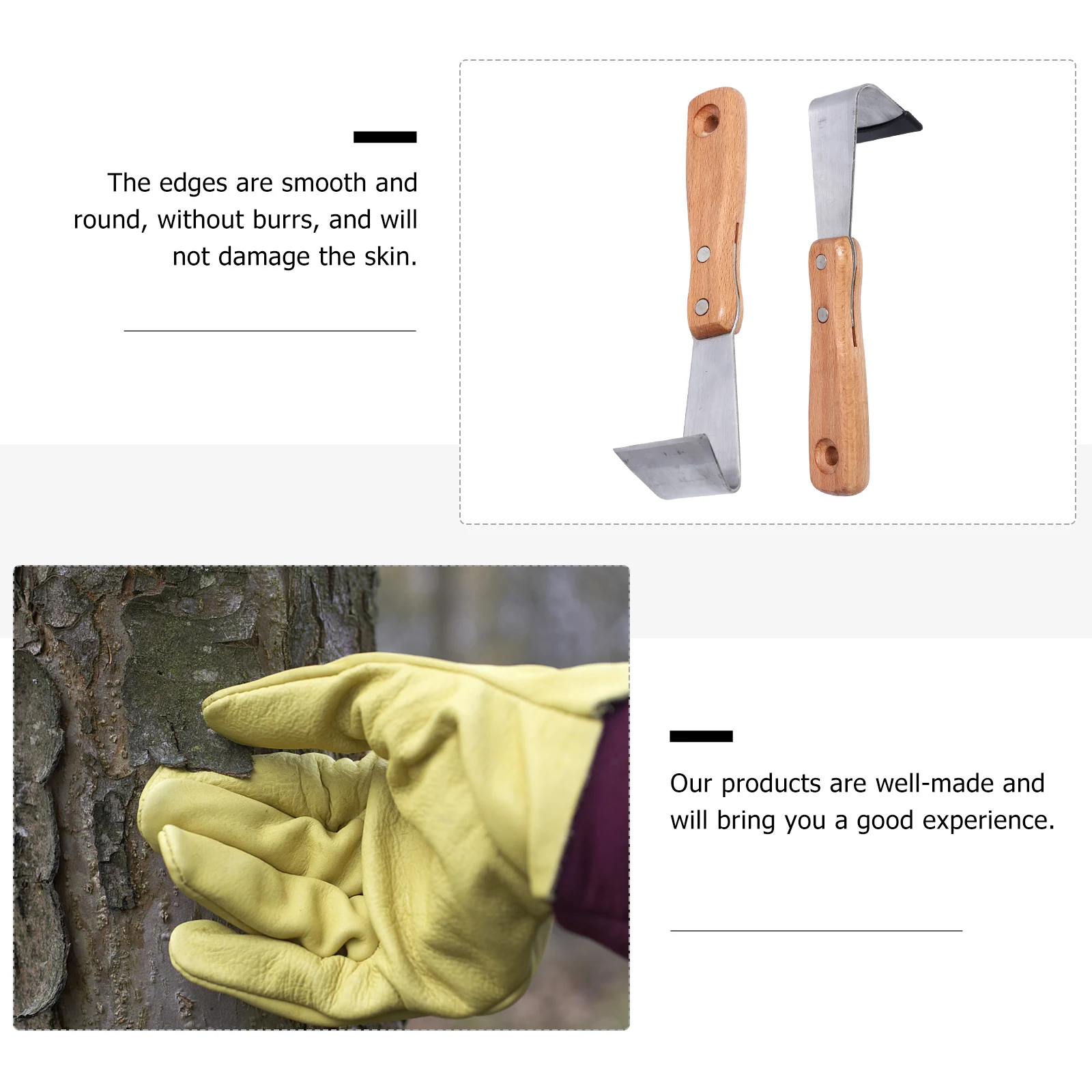 

2pcs Bark Scraping Knife for Tree Debarking with Durable Blade Smooth Edge Peel Scraper Tool Garden Shovel Spade