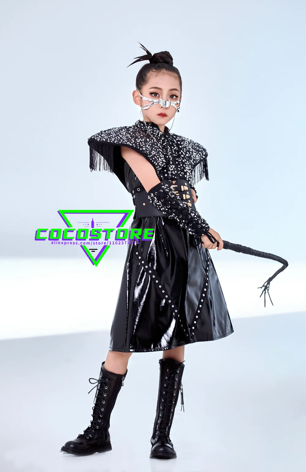 Kids Catwalk Performance Clothes Jazz Hip-hop Street Dance Costume Stage Wear For Girls K-pop Stage Outfits Chinese Kongfu