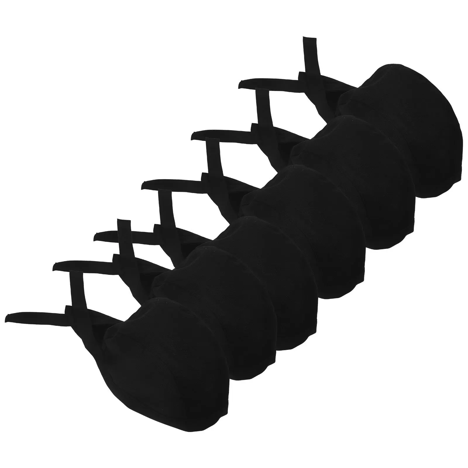 6pcs 셰프 모자 남여 공용 면직물 주방 요리 모자 레스토랑 내마모성 편안한 유니폼 모자 케이터링용