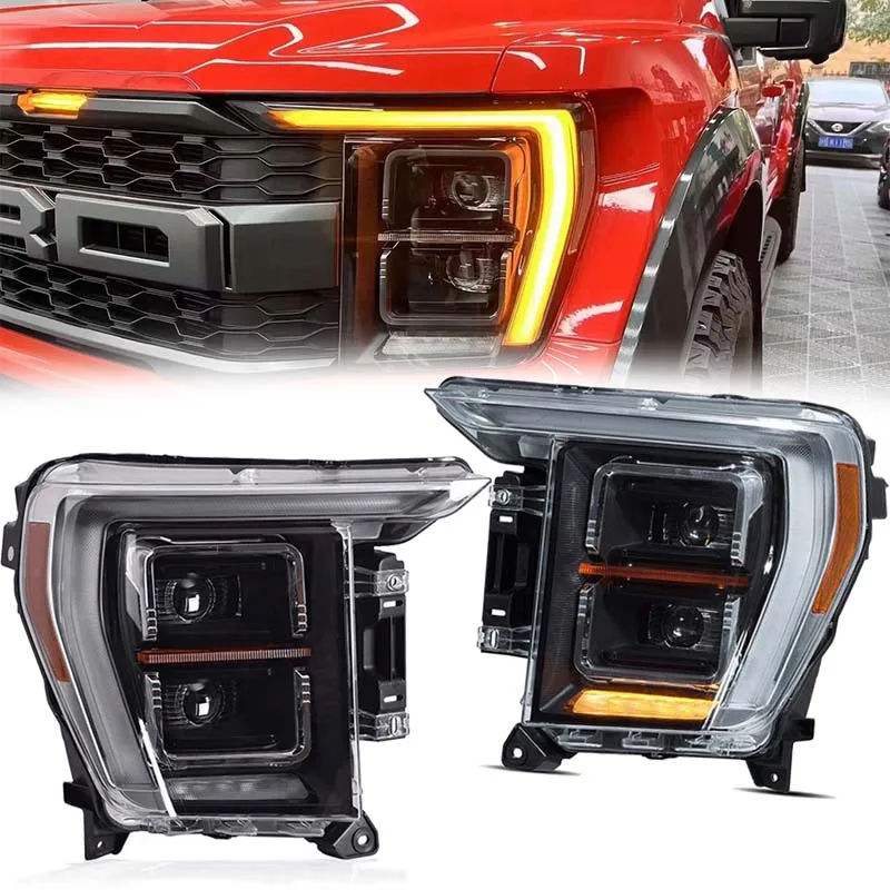 

Car Styling Headlights For Ford F150 2021 2022 2023 F-150 LED Lens Daytime Running Lights Running Full LED Headlight Assembly