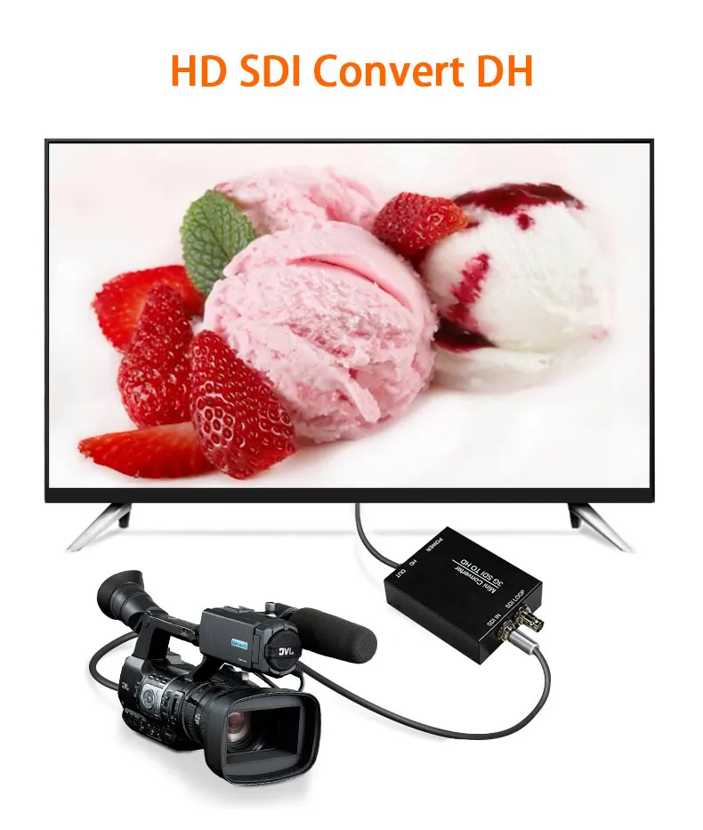 SDI to HD Converter AMS-SCH1 Audio Video to HD Adapter HD SDI to HD & DC 5V 1A Adapter for Monitor HDTV