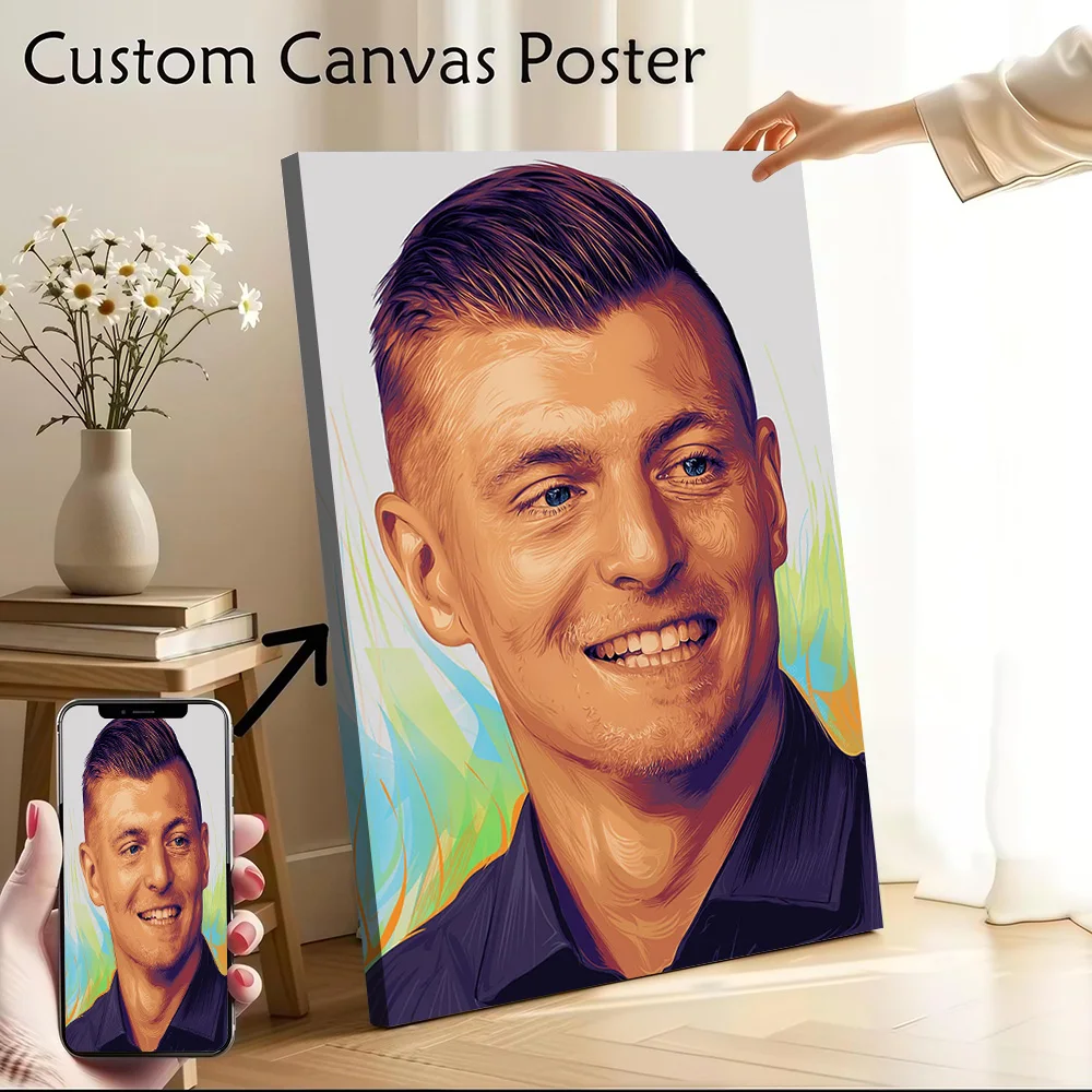 Toni Kroos Printed Canvas Poster Custom Pictures Wall Art Canvas Painting for Modern Home Decoration Ornaments Room Decorations