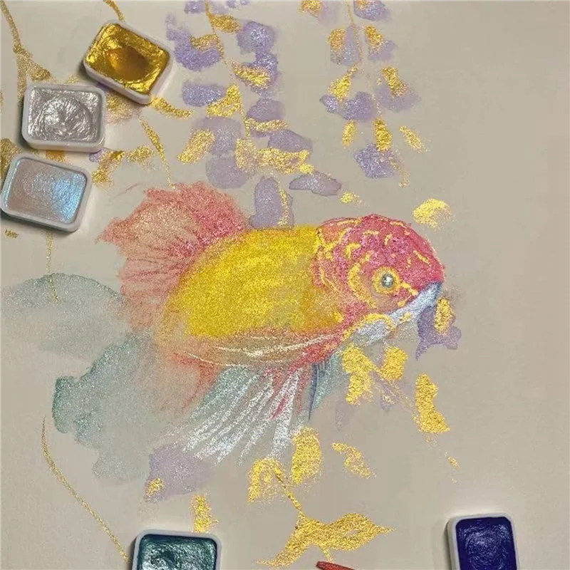 3X20 цветов набор акварельных красок, набор металлических акварельных красок, блестящая коробка для акварельных красок, (1 мл-A)