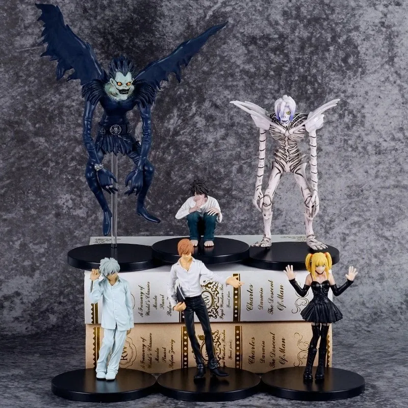 Anime Figure DEATH NOTE Yagami Light Ryuk MisaMisa PVC Standing Model Pose Static Doll Gift Ornaments  Sculpture Q version 9CM