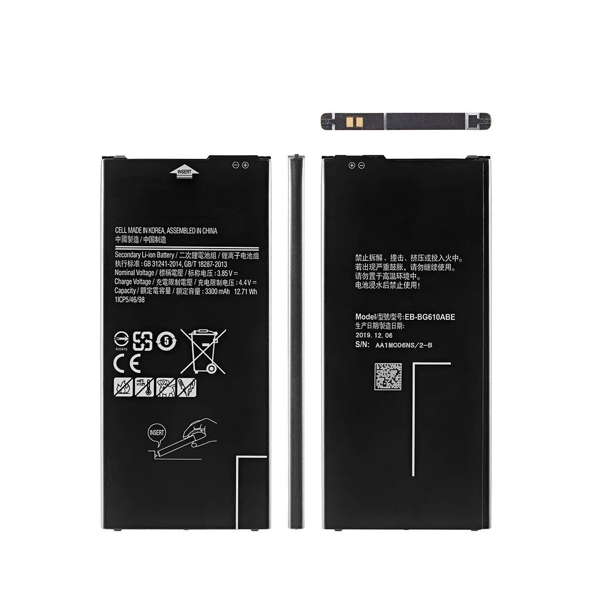 Brand New EB-BG610ABE 3300mAh Battery For Samsung  Galaxy J6 Plus J6+ SM-J610F / J4+ J4PLUS 2018 SM-J415 / J4 Core J410