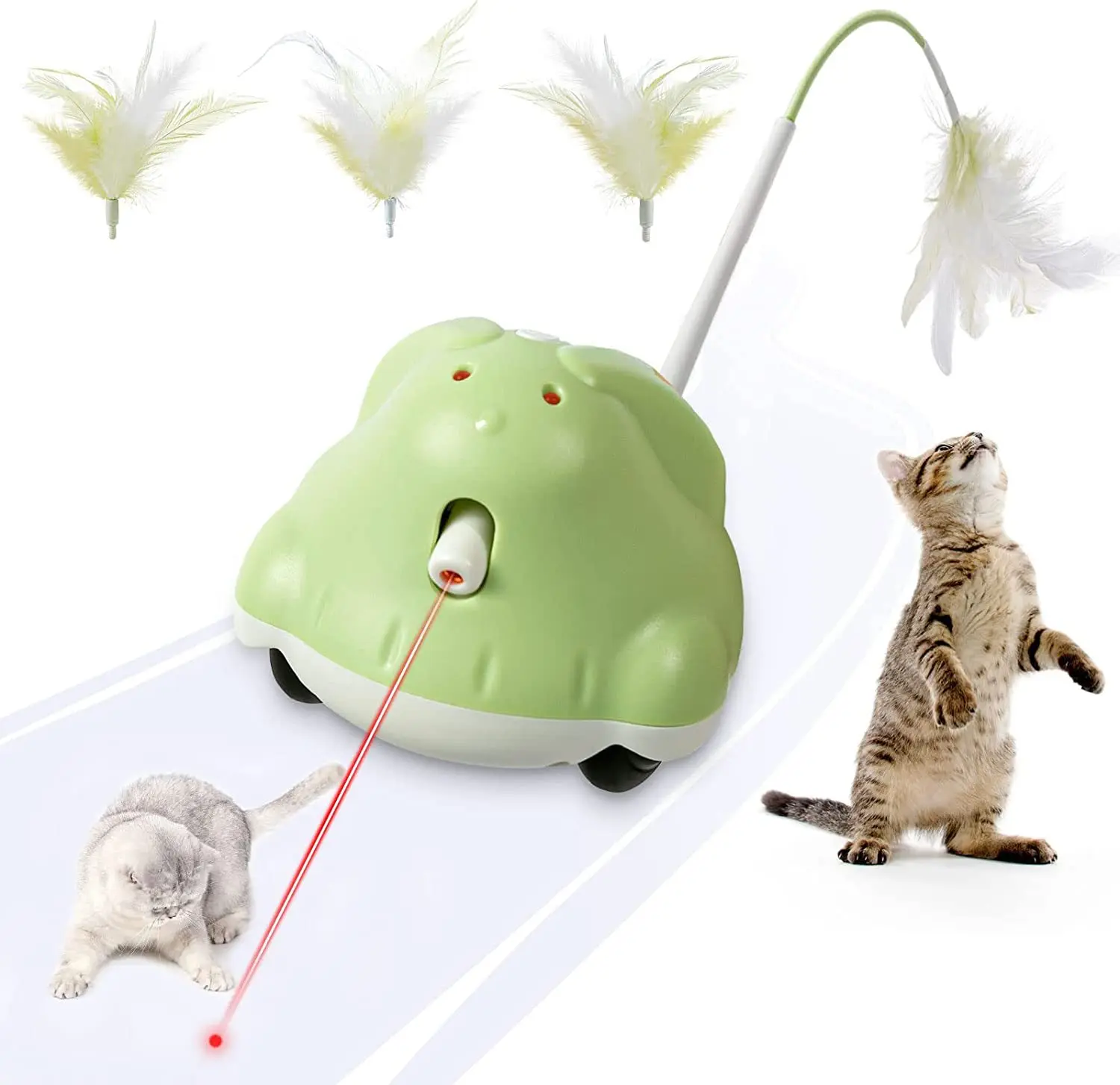 Indoor Cats Use Automatic Cat Toys Instead of Feathers, Carpets Use Rechargeable Cat Toys, Laser Robot Cats