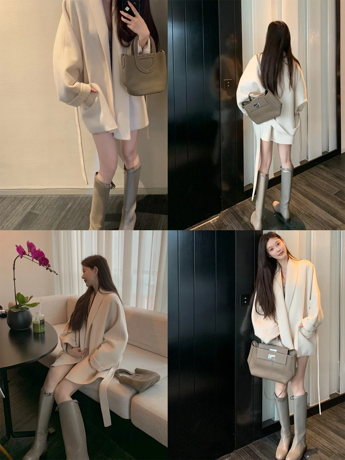 

Двустороннее шерстяное пальто Seeyouiceland ручной работы: теплая модная женская зимняя верхняя одежда из смесовой шерсти верблюда и шелка