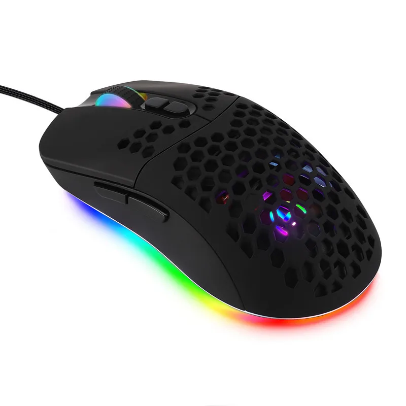 

Fashion Hole Hollow Lightweight Gaming Mouse Rgb Lighting Macro Programming Can Turn Off The Lights Wired Mouse