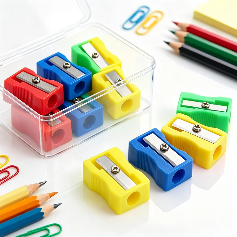10-30PCS Random Colors Handheld Pencil Sharpener Bright Vibrant Stationery Compact Manual Designs School Office Art Drafting ZYF