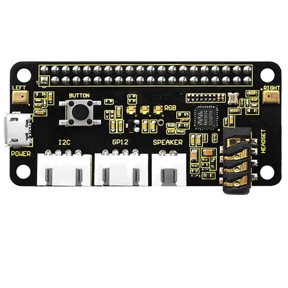 Keyestudio 5V ReSpeaker 2-Mic Pi HAT V1.0 karta rozszerzeń dla Raspberry Pi 4B/3b+/3b