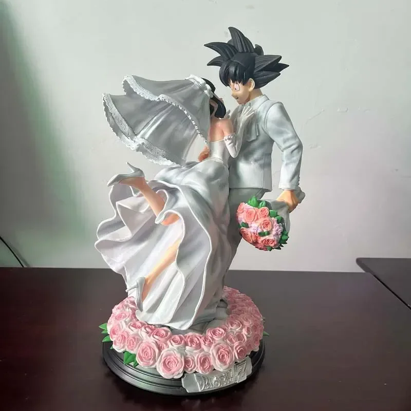 

Dragon Ball Z Son Goku & Chichi Wedding Version 31cm Pvc Action Figure Collectible Model Toy Couple Statue Desktop Ornament Gift