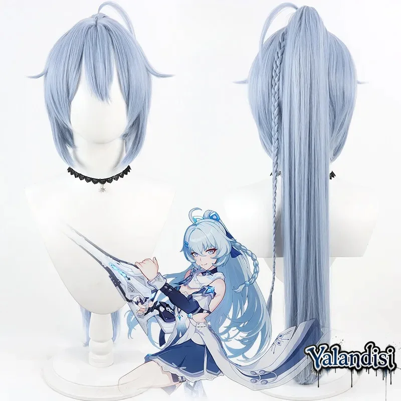 Yalandisi& Anime Honkai Impact 3rd Kira Shigure Cosplay Wig Halloween Carnival Party Props Synthetic Hair Heat Resistant Fiber