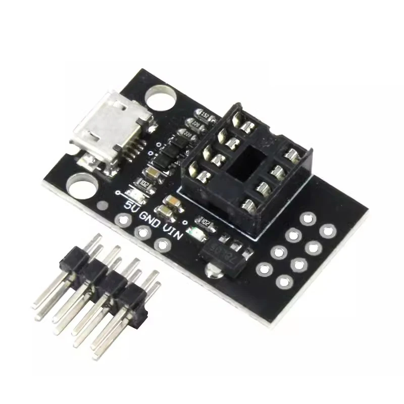 Placa de desarrollo enchufable para Editor de programación, conector de alimentación Micro Usb, ATtiny13A, ATtiny25, ATtiny45, ATtiny85