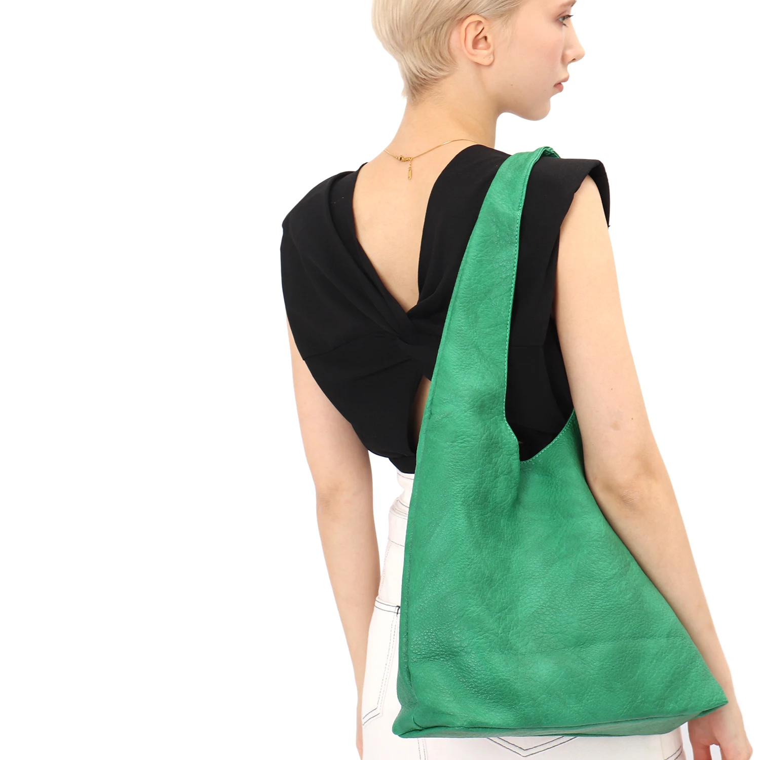 CEZIRA Fashion Soft PU Vegan Leather Shoulder Bags Women Large Slouchy Hobo Purses Brand Simple Casual Style Daily Handbags