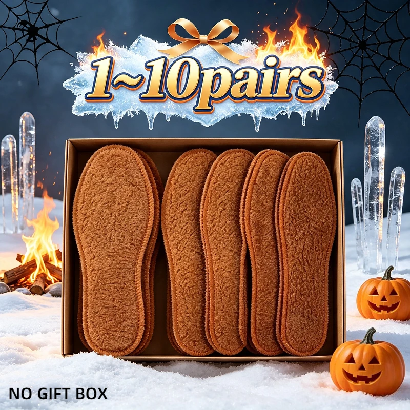 Winter Snow Boots Alpaca Wool Insoles – Soft Plush Warm Thermal Shoe Pads for Men Women Breathable