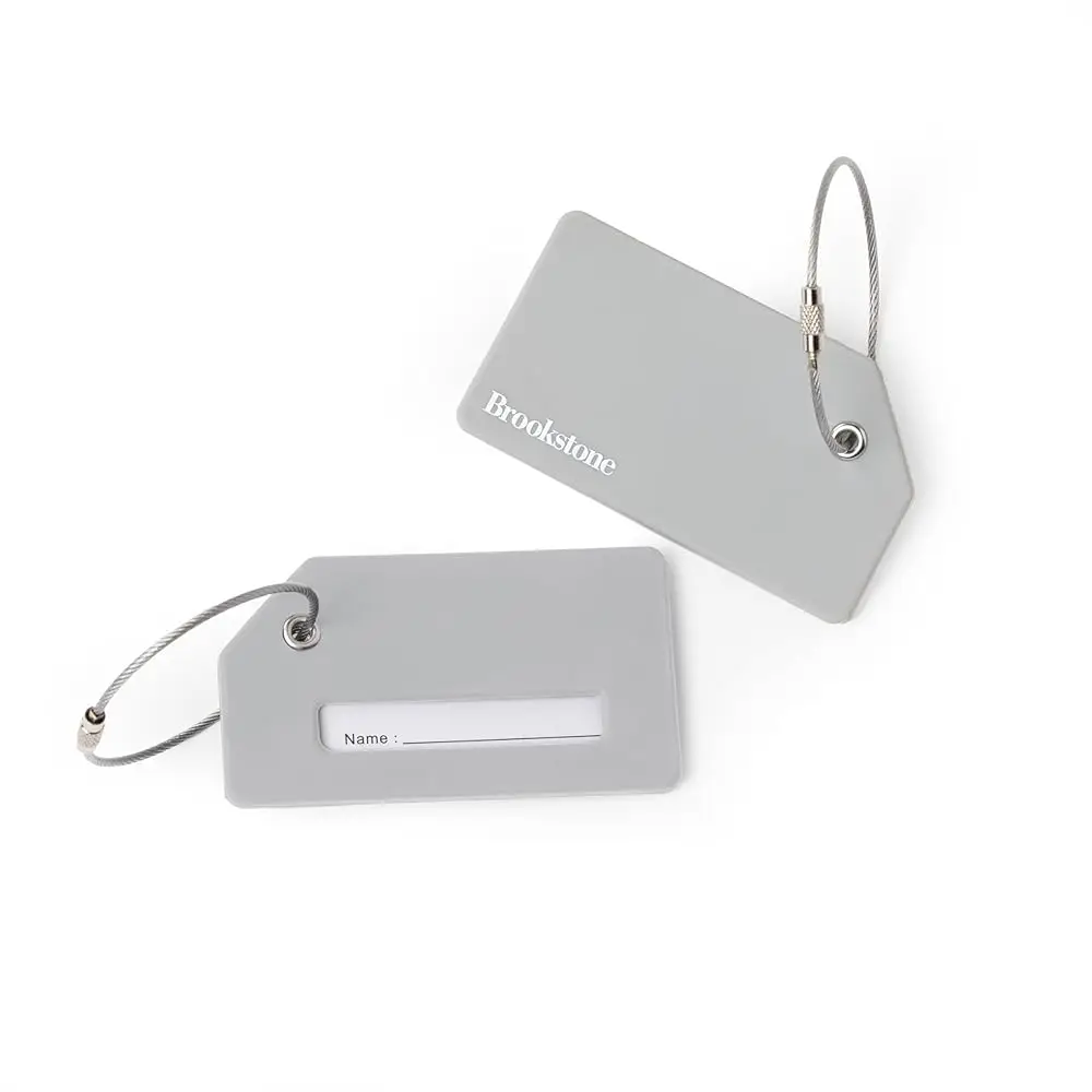 

Бирки для багажа - 2 штуки, силиконовые аксессуары для путешествий, бирки для чемоданов с именной карточкой и стальным кольцевым креплением, универсальный размер