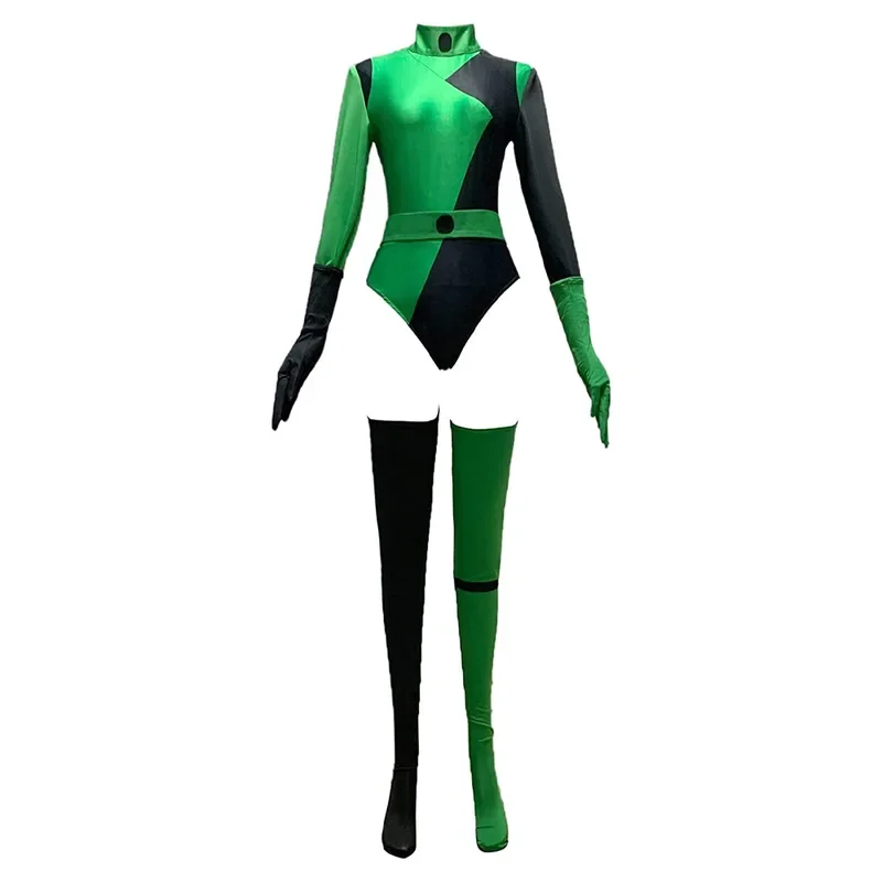 RT01 Disfraz de Anime Shego, mono Sexy para mujer, mono Zentai, guantes, calcetines, traje, ropa de fiesta de Carnaval y Halloween, Gf1
