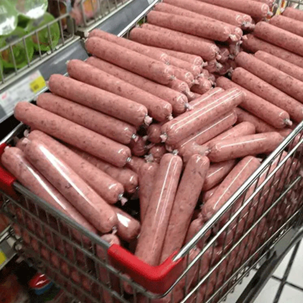 12Mx 50mm Clear Plastic Sausage Casing For Sausage BBQ Fry Steam Sausages Meat Maker Tools Filling Inedible Casing Kitchen Tools