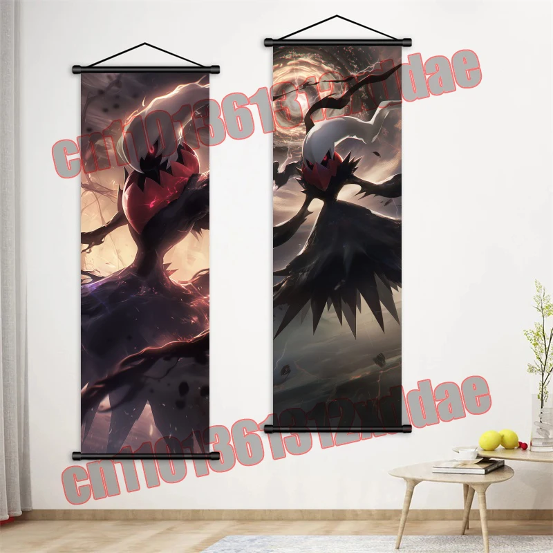 Classico cartone animato Anime Pokemon Darkrai Alta definizione Fresco dipinto a scorrimento di alta qualità adatto per la decorazione del soggiorno regalo