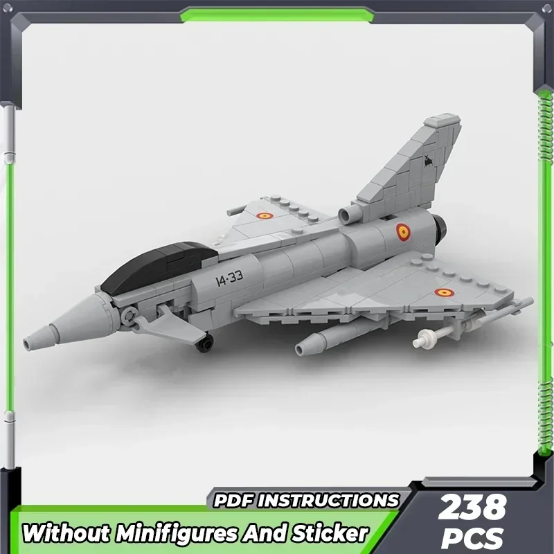 Moc Building Bricks Военная модель 1:72 Eurofighter Typhoon Fighter Технология Блоки Подарки Рождественские игрушки Наборы «сделай сам» Сборка