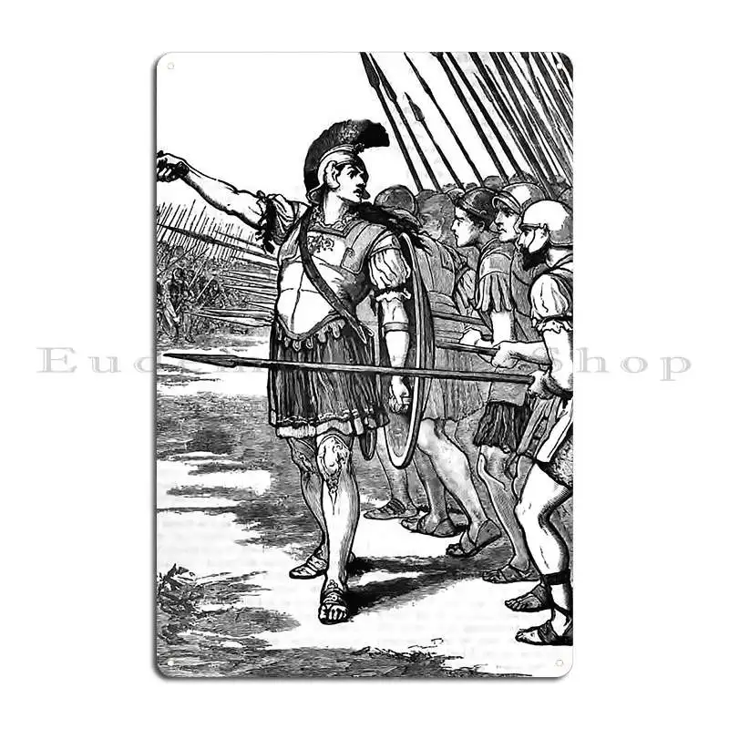 Pelopidas At The Battle Of Leuktra Ancient Greece Metal Sign Party Cinema Customized Wall Decor Wall Mural Tin Sign Poster