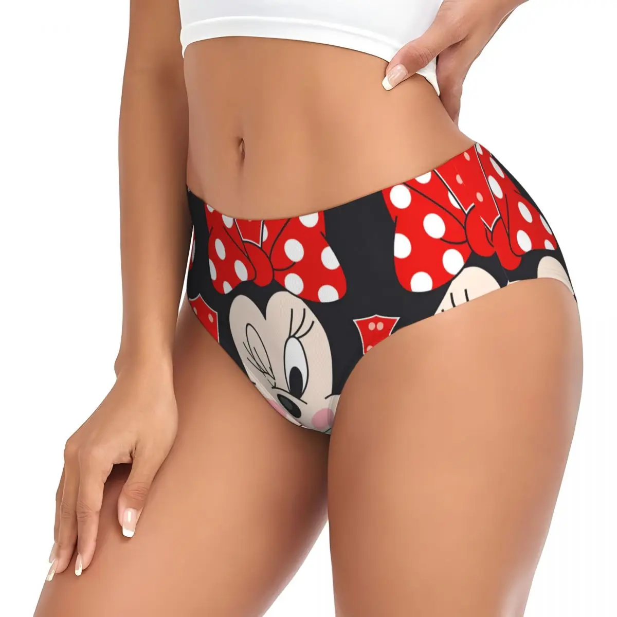 مخصص المرأة ميكي ماوس ميني الرسوم المتحركة فيلم قبلة سراويل تمتد أنيمي ملخصات الملابس الداخلية