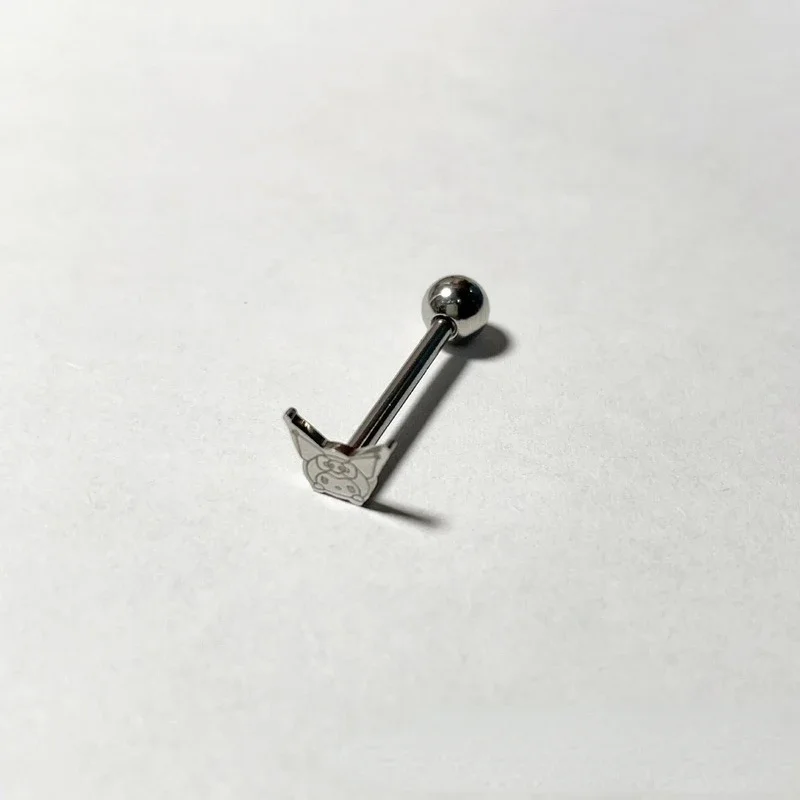 Kuromi Tongue Nail Cute Cinnamoroll My Melody Acciaio al titanio Tongue Nails Sexy Hip Hop Y2K Piercing Body Studs Gioielli penetranti