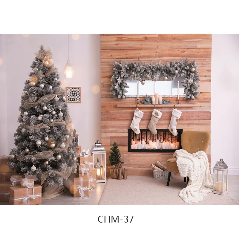 Vinyl Christmas Day Indoor Theme Photography Background Christmas Tree Children Backdrops For Photo Studio Props 710 CHM-112