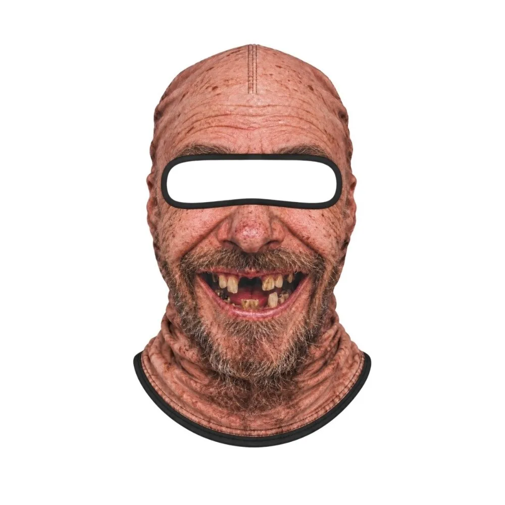 Realistic Print Realistic Face Dralon Warm Mask 3D Printed Design Full Face Coverage 3D Printed Balaclava Reusable Fabric