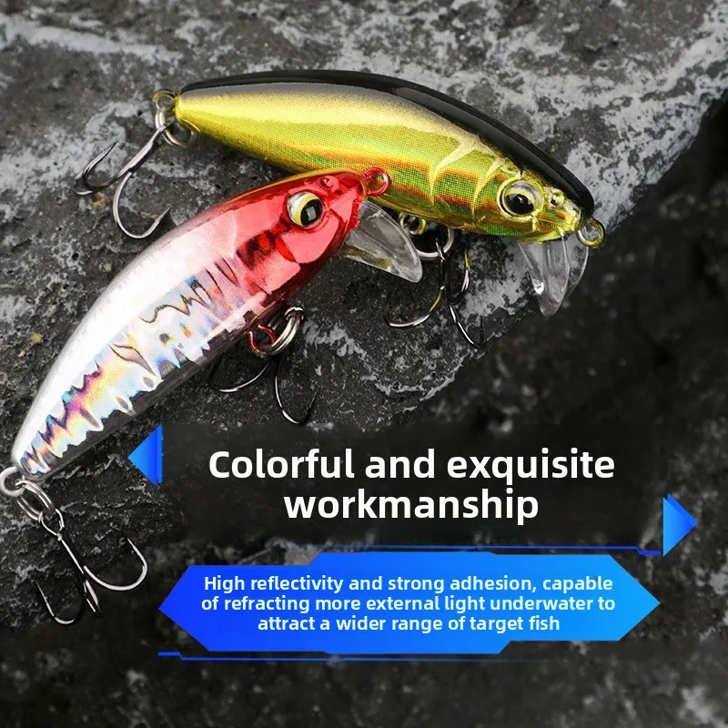 Crazy Minnow Gen 2 Lure, Slow Sinking Ultra Long Cast Micro Minnow, Stable Swimming Track No Drift for Catfish