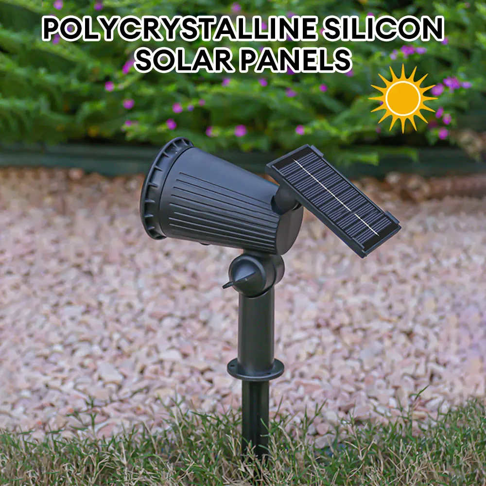 Solar LED Lawn Lamp Adjustable Garden Pathway Light Outdoor Waterproof Garden Light Color Changing Spotlight Yard Landscape Lamp