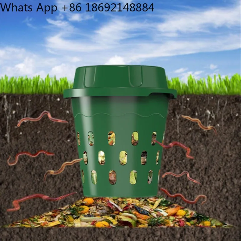 Garden outdoor organic compost bin, household food waste homemade worm compost