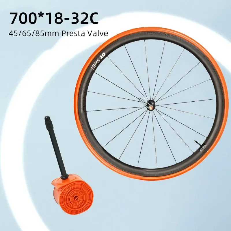 Road Bike 700*18-32C Inner Tube TPU Material Bicycle Inner Tire 45/65/85mm Height Presta Valve Superlight Bicycle Accessories