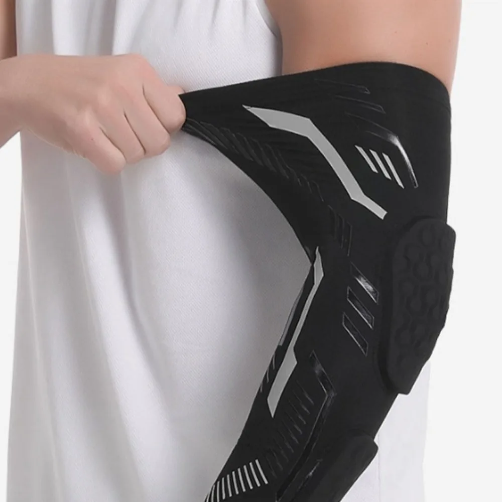 Separate Elbow Pads Long Dual Anti-Collision Arm Sleeve Protector Compression Support Protective Forearm Cover Sport Safety