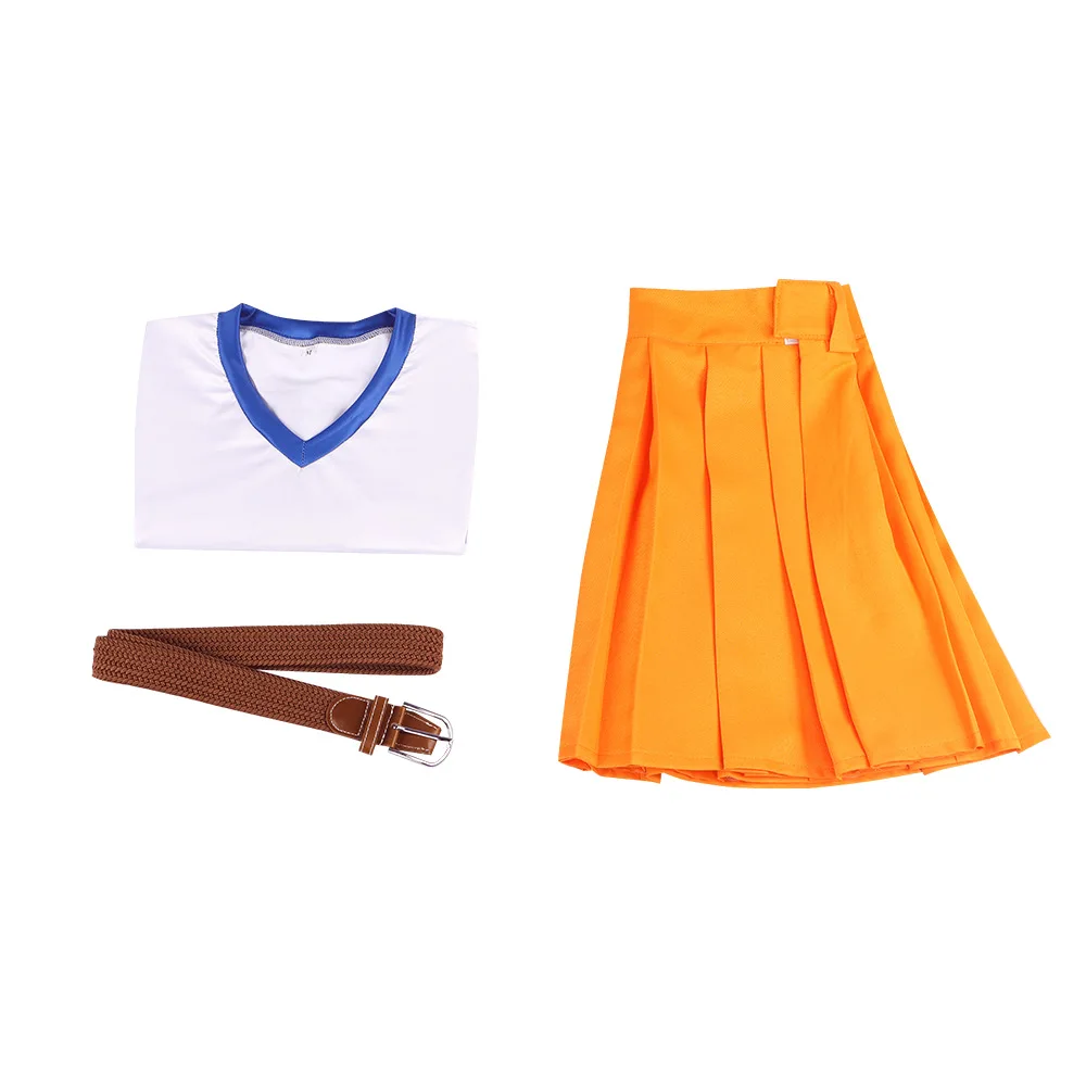 زي نامي تأثيري للنساء ، زي نامي ، قميص وتنورة ، ملابس حفلة هالوين ، ملابس أداء ، شعر مستعار