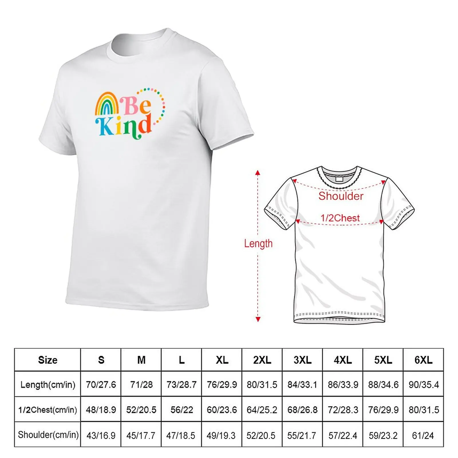 Be Kind Rainbow T-Shirt Holiday Outdoor T-Shirt